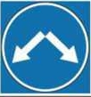 Знак дорожный 4.2.3, диаметр 700 мм арт. ДЗ20247