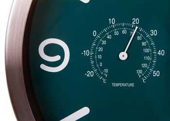 Часы настенные Bresser MyTime ND DCF Thermo/Hygro, 25 см, бирюзовые