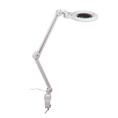 Лупа-лампа на струбцине Veber LED Bi-color, со сменными линзами и подсветкой (8608D)
